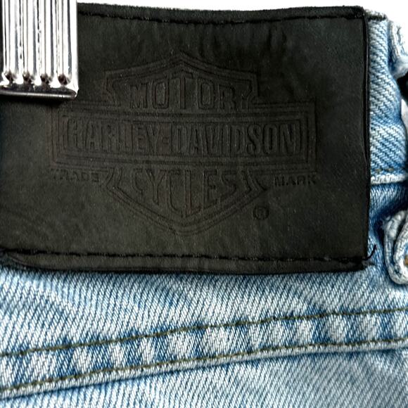 Harley Davidson Jeans 32x32 Motorcycle Y2K Biker Grunge Distressed Rugged Street - Picture 16 of 16